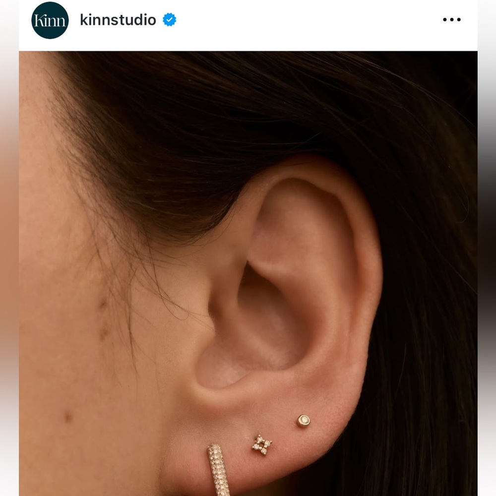 Kinn Studio Diamond Star Stud Earrings (pair)